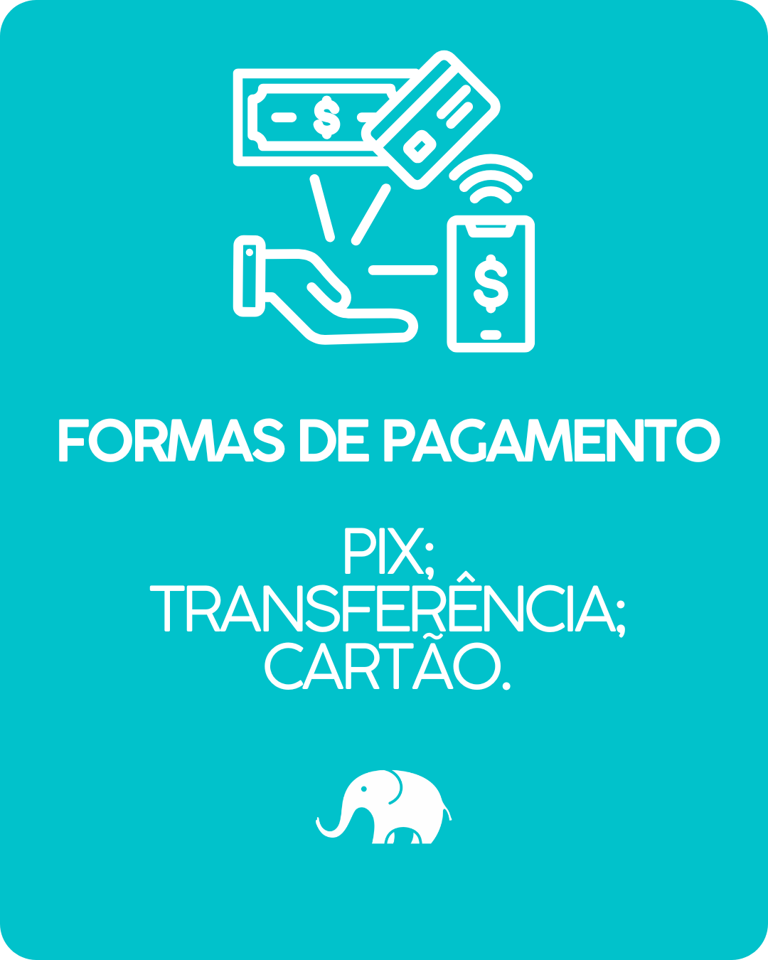 FORMAS DE PAGAMENTO